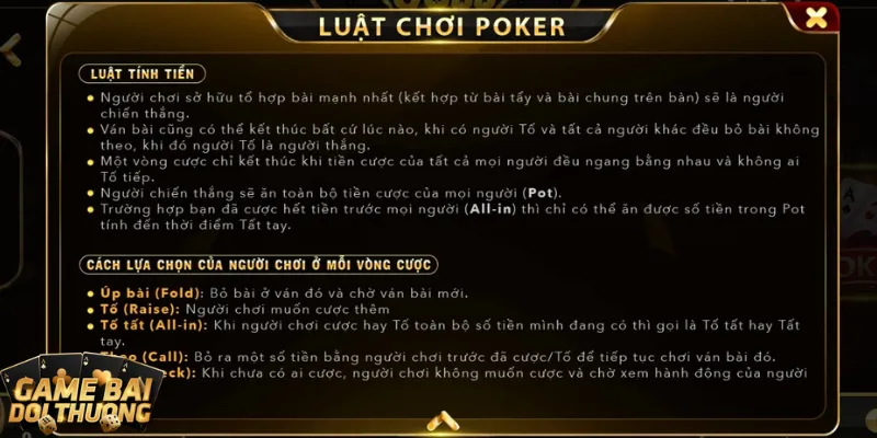 Học chơi game bài đổi thưởng Poker chuẩn qua 4 vòng 2 Cược thủ tự do cược tố theo sở thích