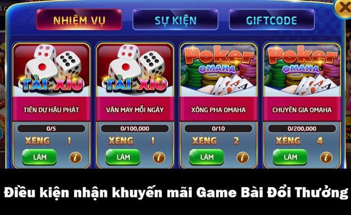 Khuyến mãi Game Bài Đổi Thưởng mới nhất 2026 2 Điều kiện nhận khuyến mãi Game Bài Đổi Thưởng